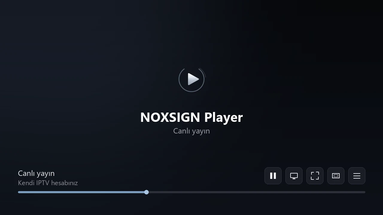 NOXSIGN Player: televizyonda oynatım